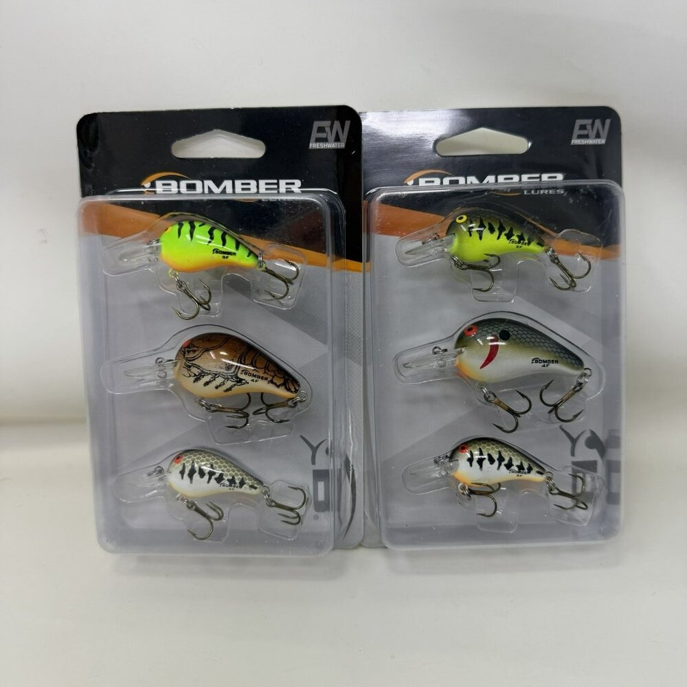 Bomber Fishing Lure 3-Piece Variety Pack Lot Of 2